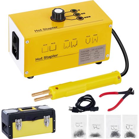 Agrafeuse à Chaud de Plastique 20W Kit Outil Réparation de Plastique Soudage Professionnel 220V Soudeuse 3 Réglages Chauffage Soudure 600 Agrafes Soudeurs, Pare-Chocs Voitures Motos Véhicules (1/5)