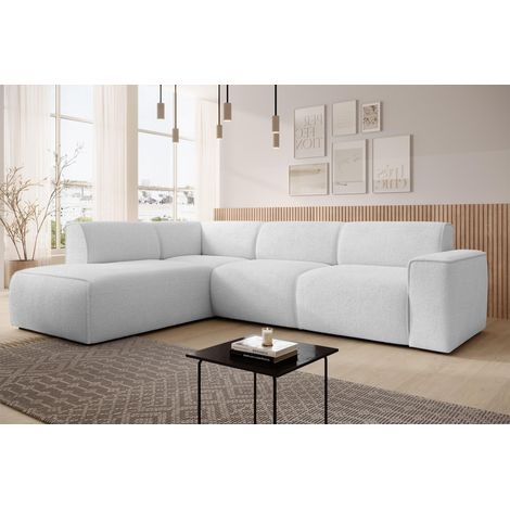AX LIVING Couch Sofa L Form Didim L Weiß 292 stilvoll & bequem L