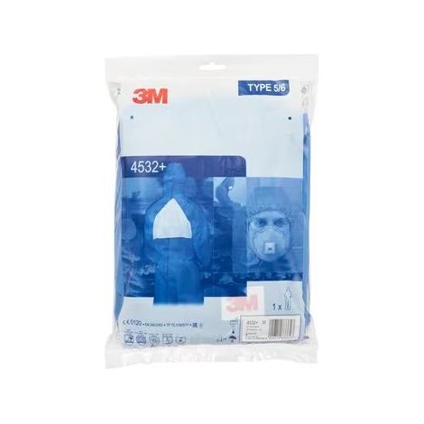 Combinaison de protection à capuche 3M 4532, XL en Tissu SMS Blanc ( Prix pour 1 )