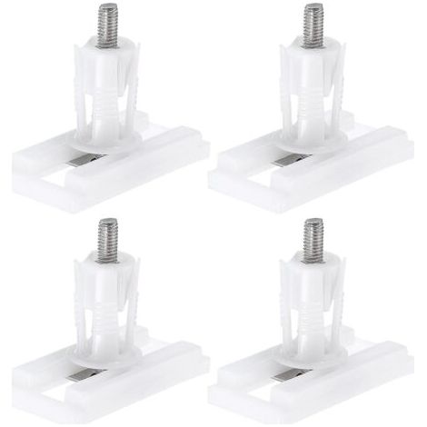 BUNTHAUS 4Pcs Blanc Charnière De Couvercle De Siège De Toilette rondelles, couvercle de toilette, fixations de siège, blanc (1/5)
