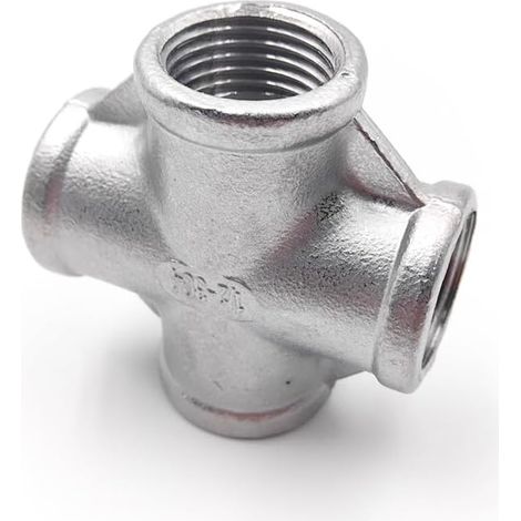 1pc Internal 4-Way 1-1/4" BSP Elbow Butt Adapter 304 Stainless Steel Pipe Fittings Suitable Home Piping (1/5)