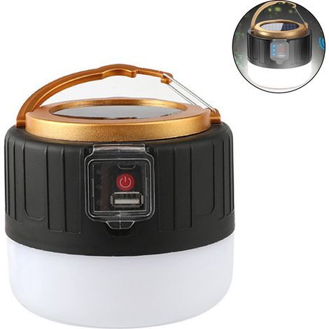 LED-Solar-Campinglampe mit Fernbedienung – Schwarze Fernbedienung (1/5)