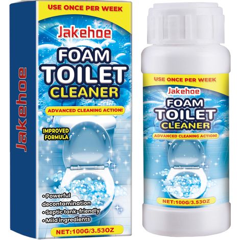 JAKEHOE Nettoyant moussant pour WC – Nettoyant pour WC : élimine les taches, les traces d'urine, le tartre et les mauvaises odeurs (1/5)