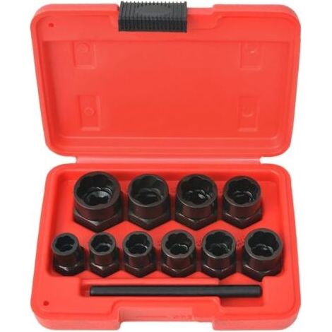 Kit d'extracteur de boulons/d'écrous endommagés Acier 11 pcs vidaXL (1/4)