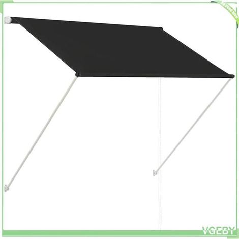 Auvent rétractable - FAFEICY - 145891 - Anthracite - 100 x 150 cm - Résistant eau & UV (1/5)