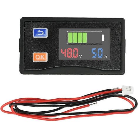 Indicateur de capacité de batterie CC 9V-120V, voltmètre et wattmètre pour voiture et moto (1/5)