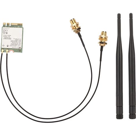 Carte réseau sans fil Gigabit tri-bande WiFi 6e génération 802.11ax (6 GHz, 5 GHz, 2,4 GHz) M.2 NGFF (1/4)