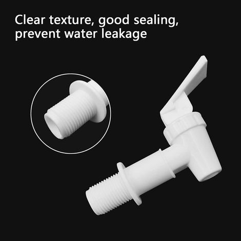 4pcs- Blanc-plastique Robinet, Robinet De Tonneau, Distributeur De Boissons, Pour Fermenter Le Vin, La Bire, Le Jus De Fruits, Les Boissons, Bec V (1/4)