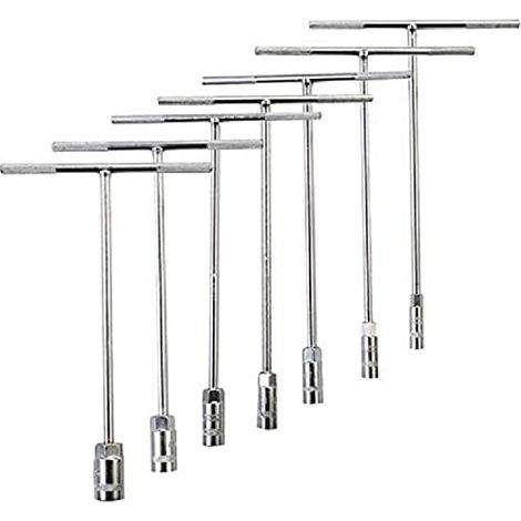 T-Griff-Inbusschlüssel, langer Inbusschlüssel, metrischer Steckschlüsselsatz und Kfz-Reparaturwerkzeuge, 8 mm, 10 mm, 12 mm, 13 mm, 14 mm, 17 mm, 19 mm (7-teilig) (1/5)