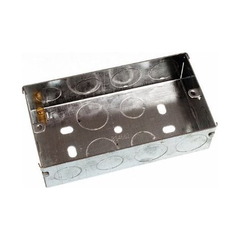 1 boîte à encastrer en métal à 2 interrupteurs – 35 mm de profondeur (1/2)
