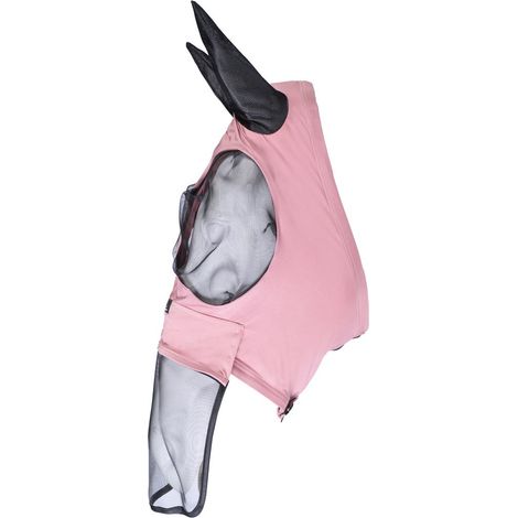 pony, rosa antico: Maschera antimosche per cavalli con corpinaso e orecchie elastiche (1/5)