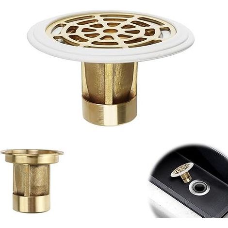Bouchon Douche Anti Odeur en Cuivre pour Diamètre de Trou 27-55 mm - Dites adieu aux odeurs gênantes dans votre salle de bain grâce à ce siphon innovant (1/4)