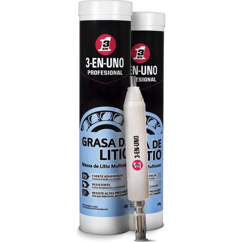 Bipack Grasa de litio multiusos, Incoloro, cartucho de 400 g X2 + Multiherramienta  de regalo (1/3)