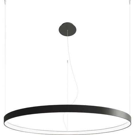Hängelampe Pendelleuchte Wohnzimmerlampe rund LED Esszimmerleuchte Ring schwarz (1/5)