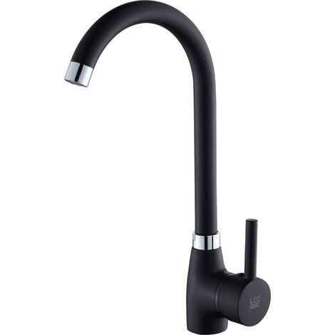 Mitigeur monocommande d'évier modèle noir Jade (1/2)