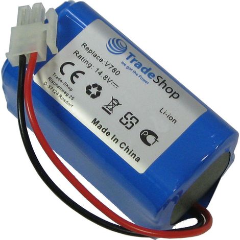 Trade-Shop Li-Ion Staubsauger-Akku 14,8V / 2600mAh Ersatz für Ecovacs 4ICR19/65 BL7402A INR18650-M26-4S1P, iLife PX-B020, Zaco 501929 (1/4)