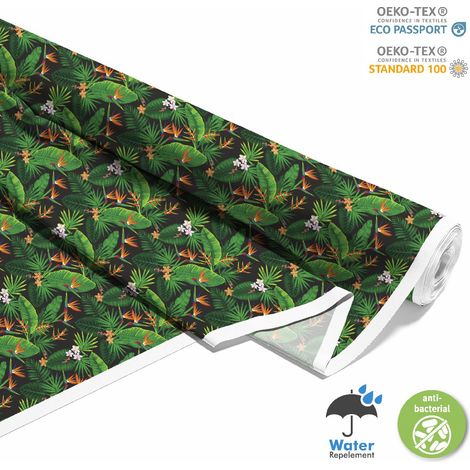 TISSUS DÉCORATIFS D'EXTÉRIEUR OXFORD - Motif Jungle Tropicale (1/5)