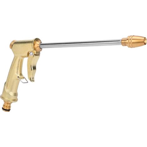Lance d'arrosage haute pression laiton, pistolet lavage auto, buse 360° multi-jets (1/5)