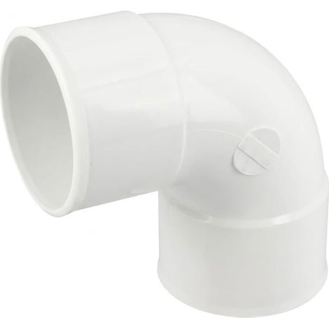 1 Coude PVC Blanc 87°30 Diamètre 50mm Raccord Tuyauterie Évacuation