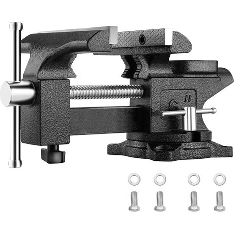 Bench Vice 270° Rotating, Jaw Width 150 mm, Cast Steel Bench Vice, Clamp Force 1000 kg (1/5)