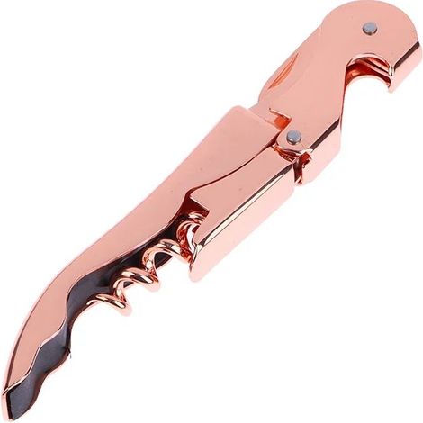 Ouvre-porte professionnel en acier inoxydable avec double charnière pour restaurant et bar, ouvre-bouteilles de vin et de bière pour barmans et serveurs (1/5)