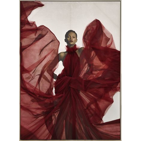Cuadro Lienzo Seda 115X4,8X160 Chica Vestido 3D (1/4)