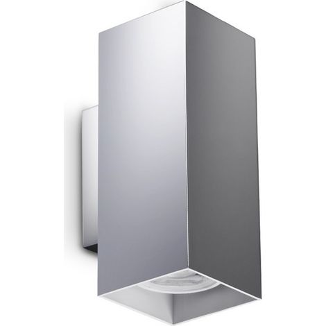 Ideal Lux LOOK Applique murale carrée 15 cm chromée, 2 x GU10 (1/2)