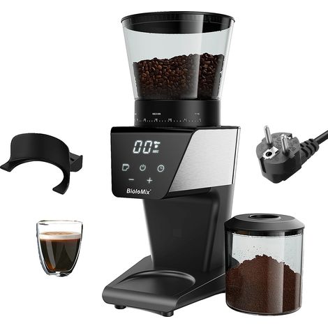 Kaffeemühle, manuelle Bedienung, einstellbarer Mahlgrad, braun (1/2)