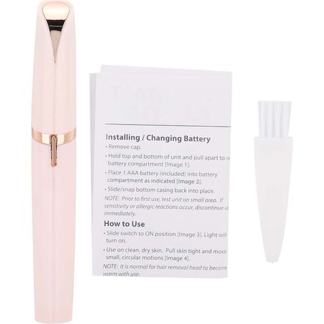 Tondeuse À Sourcils Électrique Portable - Lame En Acier Inoxydable - Pour Retouches Maquillage Quotidiennes - 1 Pièce (1/5)