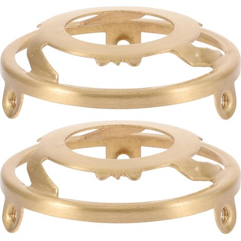 Lot de 2 Anneaux de Fixation en Laiton Massif pour Douille de Lampe, Support Triangulaire 33 Mm, Accessoires pour Abat-jour en Verre, Pièces Détachées pour Remplacement (1/5)