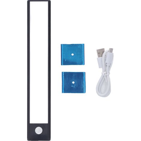 39 LEDs, bewegungsaktivierter LED-Streifen, intelligenter Sensor, magnetische Halterung, USB-aufladbar, schwarz