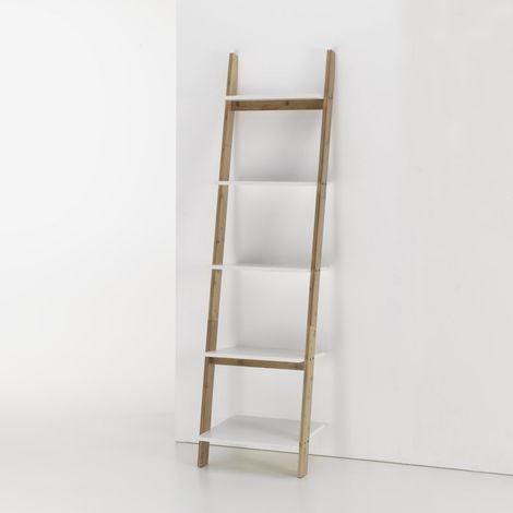Scaffale libreria a forma di scala salvaspazio a 5 ripiani George