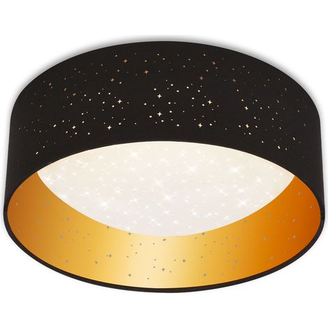 Moderne led Deckenleuchte Maila 32,5 cm in schwarz und gold (1/4)