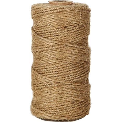 100 m Juteschnur, 2-lagig, natürliche Juteschnur, Gartenschnur, Bastelschnur, für Gartenarbeit, Hochzeitsdekoration, kreative Kunst, DIY, Geschenkdekoration, Geschenkverpackung (1 mm)