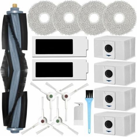 Accessoires pour aspirateur Ecovacs Deebot T20 Omni / T20 e Omni, 1 brosse principale, 4 brosses latérales, 4 serpillères, 2 filtres, 4 sacs, 2 brosses de nettoyage.. (1/4)