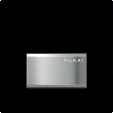 Geberit Typ 50 placca di comando, quadrata, per comando orinatoio con azionamento pneumatico del risciacquo: 13x13x1.4cm, nero intenso, materiale=pressofusione di zinco / plastica, 241916DW1