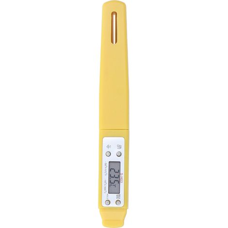 Thermomètre alimentaire numérique auto-étalonnage style stylo haute précision électronique de poche jaune (1/5)