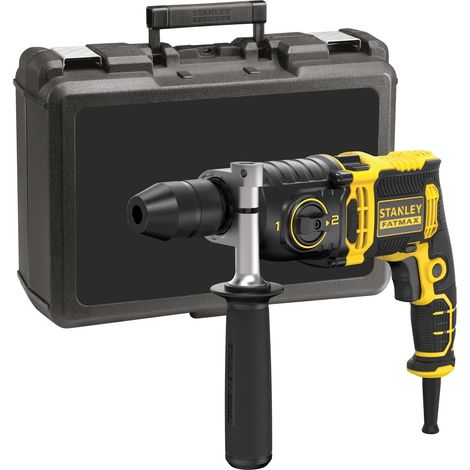 Stanley Fatmax – Perceuse à percussion filaire 850W – 2 vitesses – Mandrin auto-serrant 13mm – Capacité perçage béton 18mm – Poignée latérale pour confort - FMEH850K-QS (1/10)