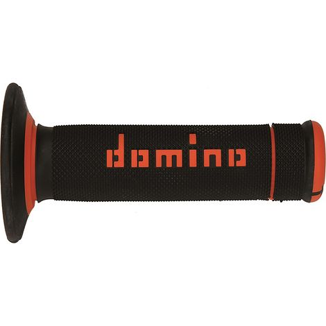 Puños Domino OFF road X-treme, de dos componentes, negros, naranjas