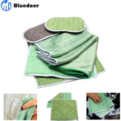 Lot de 6 Chiffons Bambou Microfibres - Nettoyer et lustrer Toutes Les Surfaces Lisses et fragiles - Vitre, carrosserie, vitrocéramique, Lunettes, écran (1/5)