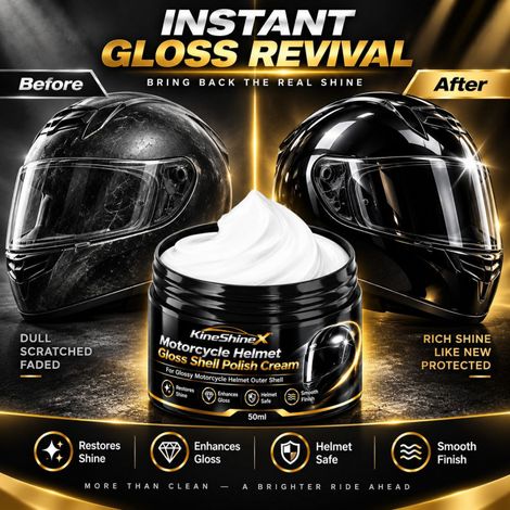 KineShineX Motorradhelm-Glanzcreme und Polier- und Pflegecreme für die Helmschale (1/5)