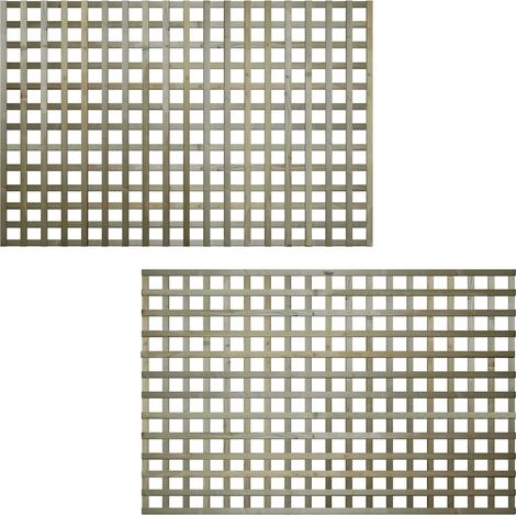 Premier 6ft x 4ft Flat Top Privacy Square Garden Trellis Panel