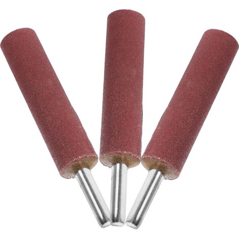 Kit de 3 Embouts de Ponçage Cylindriques Tige 6mm en Papier Abrasif Marron pour Polissage sur Bois et Jade, pour Projets DIY et Réparations à Domicile (1/5)