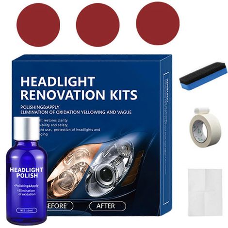 Kit de rénovation céramique ultime pour phares - Solution d'entretien automobile durable pour des phares clairs et brillants - Conditionnement domestique - 10 ml (1/5)