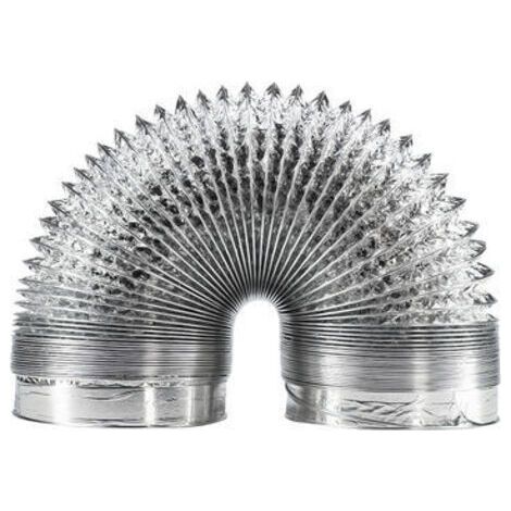 Tuyau ventilation en aluminium de 150 mm pour hotte aspirante, ventilateur tubulair(5 mètres de longueur) (1/5)