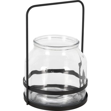 Teelichthalter mit Metallgriff