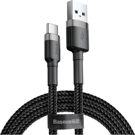 Cavo Baseus Cafule 2A da USB a USB-C, 2 m (grigio-nero) (1/5)