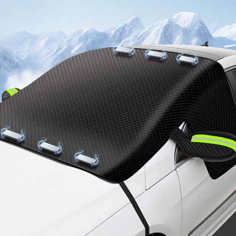 Couverture Pare Brise Voiture, Protège Pare Brise Hiver, Protege Pare Brise Givre, Convient à la Plupart des Voitures, SUV (1/5)