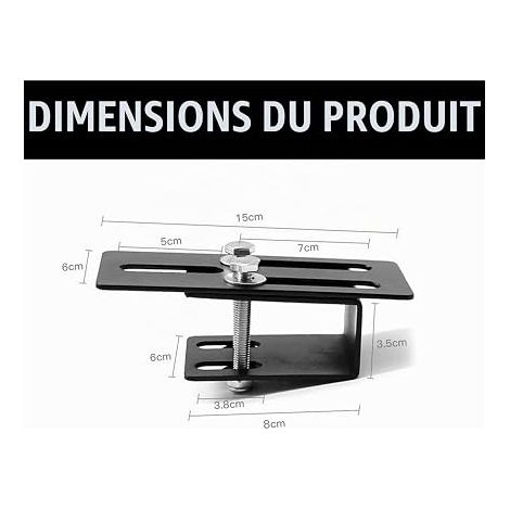 Roof Box Holder, Wall Mounted Roof Box Holder with Rubber Seal, Universal Roof Box Attachment, Includes Stainless Steel Screws (1/4)