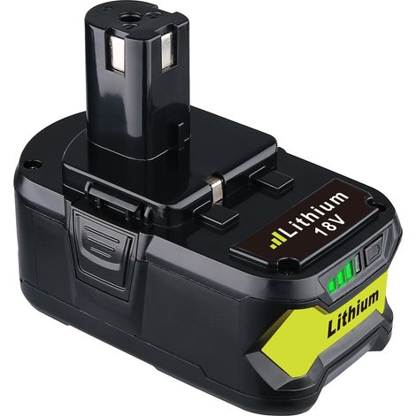 18V 8.0Ah Batterie de Remplacement pour ryobi One+ RB18L50 RB18L40 RB18L25 RB18L15 RB18L13 P108 P107 P122 P104 P105 P102 P103 avec indicateur (1/5)